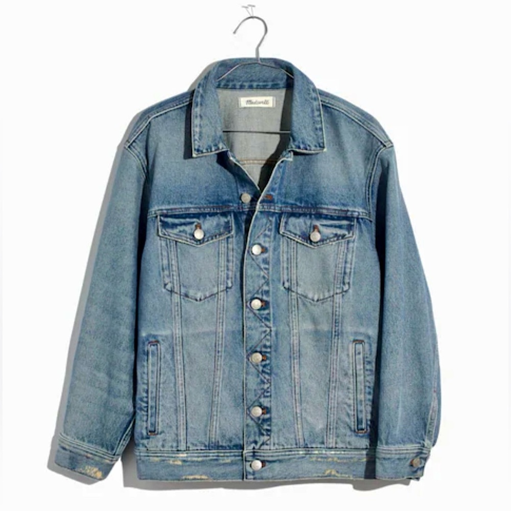 *NWOT* Madewell / The Oversized Trucker Jean Jacket / Akenside Wash / XS - Picture 4 of 7